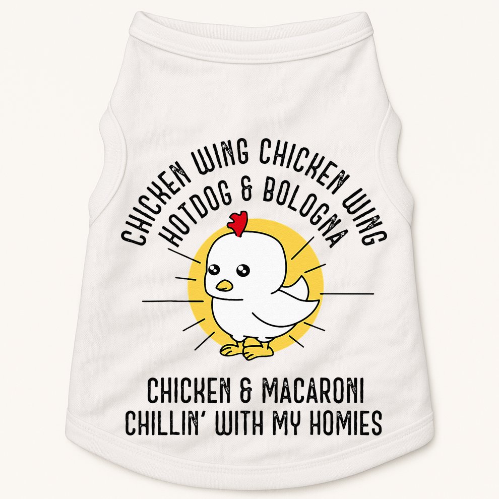 Chicken Wing Chicken Wing Song Lyric Hot Dog Bologna Doggie Tank