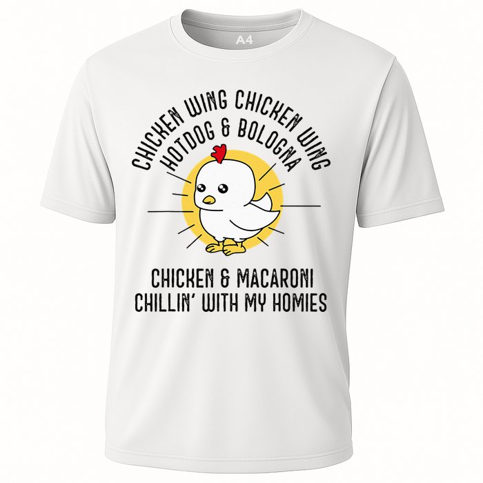 Chicken Wing Chicken Wing Song Lyric Hot Dog Bologna Cooling Performance Crew T-Shirt