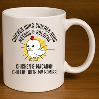 Chicken Wing Chicken Wing Song Lyric Hot Dog Bologna 11oz C Handle Ceramic Mug