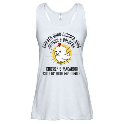 Chicken Wing Chicken Wing Song Lyric Hot Dog Bologna Ladies Essential Flowy Tank