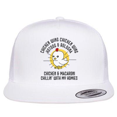 Chicken Wing Chicken Wing Song Lyric Hot Dog Bologna Flatbill Hat