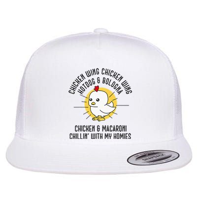 Chicken Wing Chicken Wing Song Lyric Hot Dog Bologna Flat Bill Trucker Hat