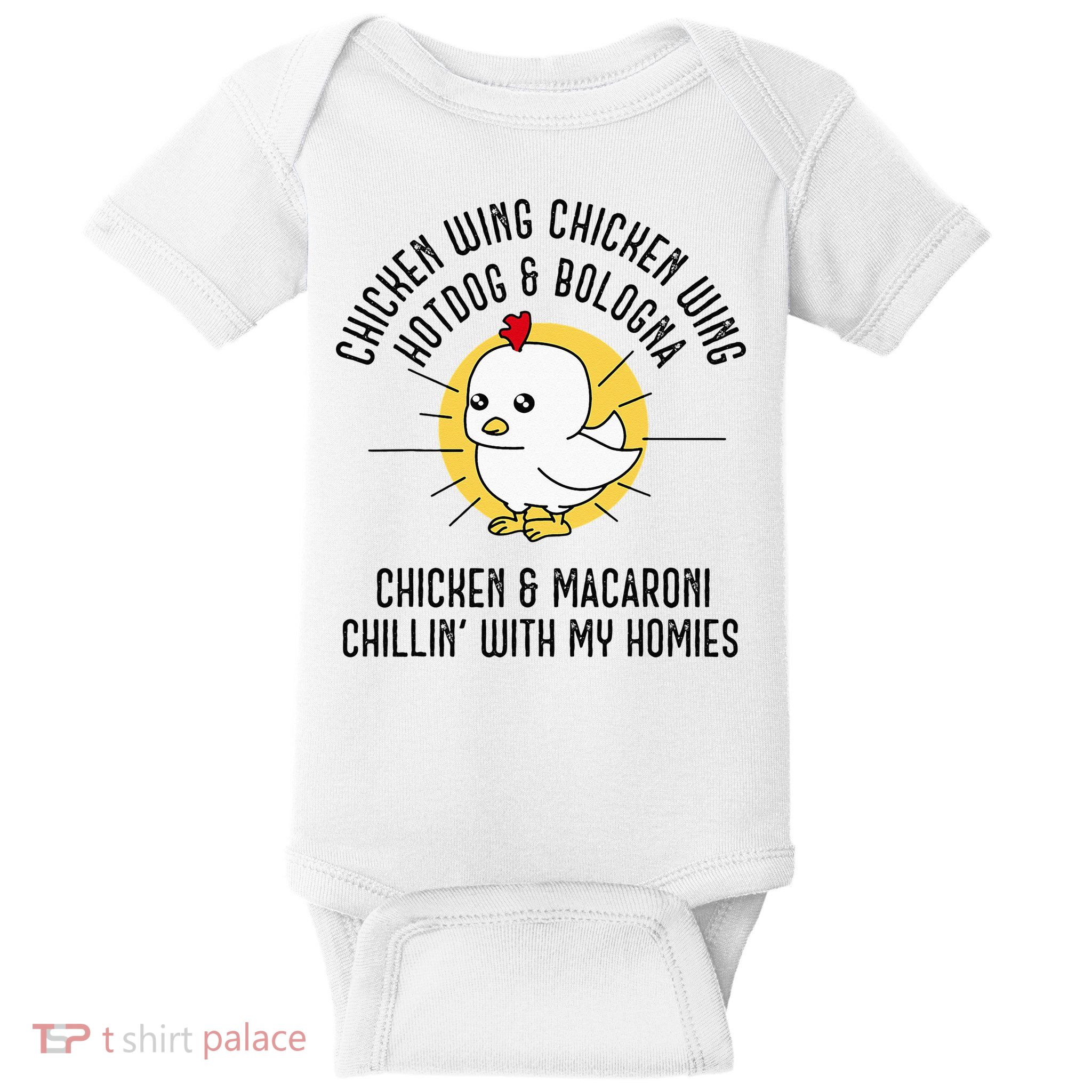 Chicken Wing Chicken Wing Song Lyric Hot Dog Bologna Baby Bodysuit
