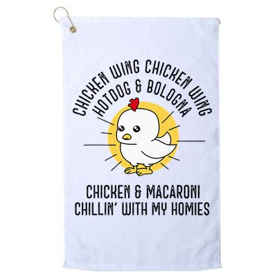 Chicken Wing Chicken Wing Song Lyric Hot Dog Bologna Golf Towel