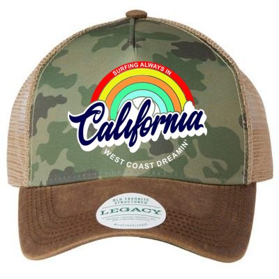 California West Coast Dreamin Retro Rainbow Legacy Tie Dye Trucker Hat