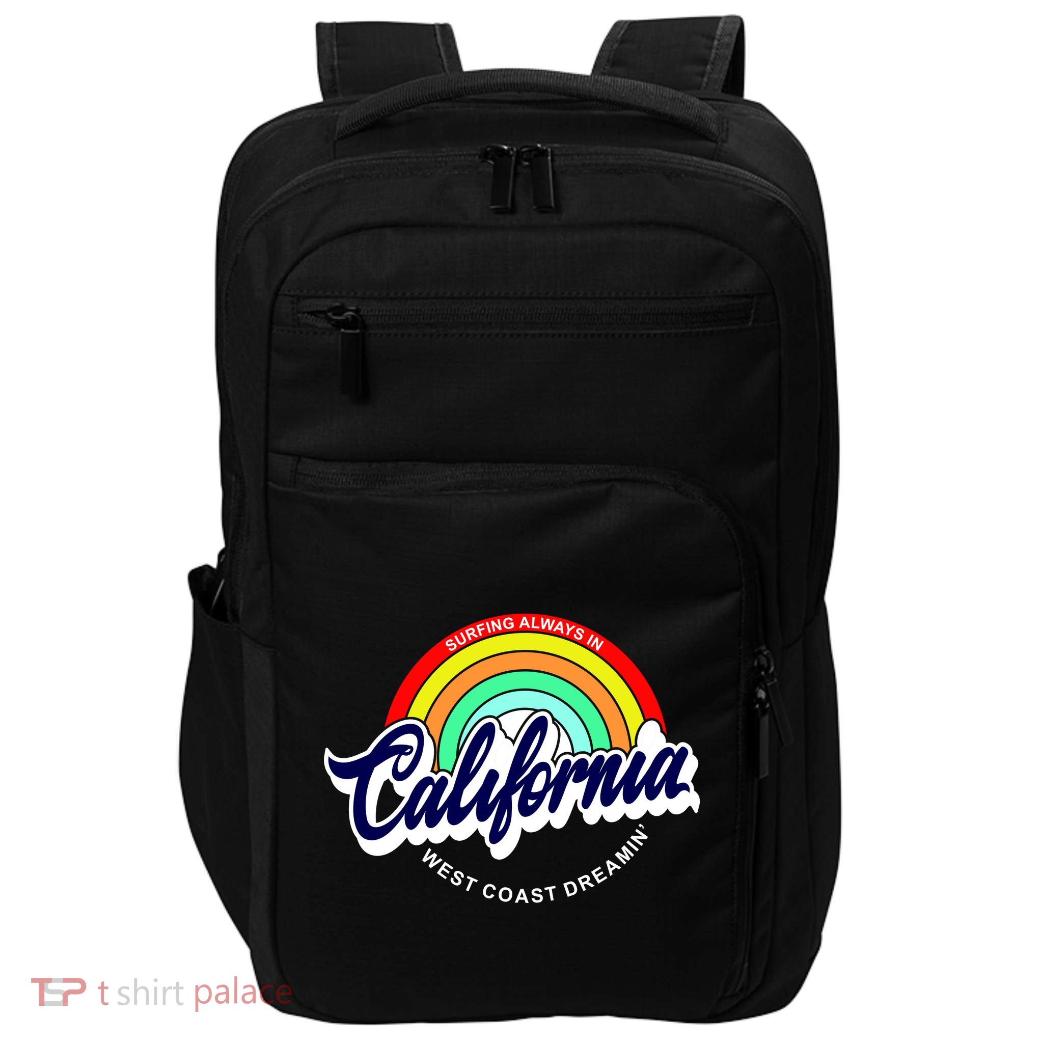 California West Coast Dreamin Retro Rainbow Impact Tech Backpack