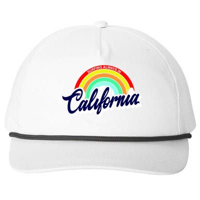 California West Coast Dreamin Retro Rainbow Snapback Five-Panel Rope Hat