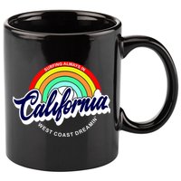 California West Coast Dreamin Retro Rainbow 11oz C Handle Ceramic Mug