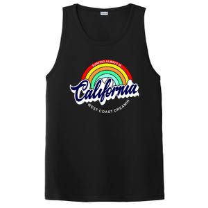 California West Coast Dreamin Retro Rainbow PosiCharge Competitor Tank