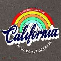 California West Coast Dreamin Retro Rainbow Cotton Canvas Backpack