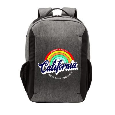 California West Coast Dreamin Retro Rainbow Vector Backpack