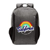 California West Coast Dreamin Retro Rainbow Vector Backpack