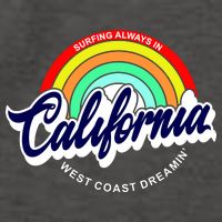 California West Coast Dreamin Retro Rainbow Vector Backpack