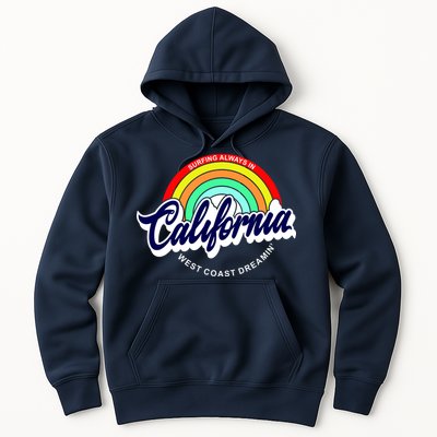 California West Coast Dreamin Retro Rainbow Hoodie