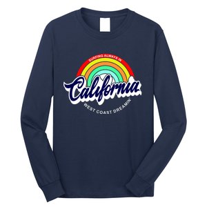 California West Coast Dreamin Retro Rainbow Long Sleeve Shirt