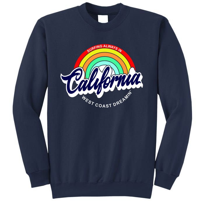 California West Coast Dreamin Retro Rainbow Sweatshirt