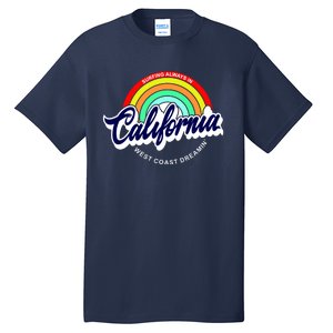 California West Coast Dreamin Retro Rainbow Tall T-Shirt