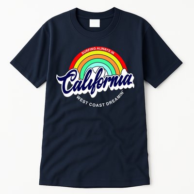 California West Coast Dreamin Retro Rainbow Tall T-Shirt