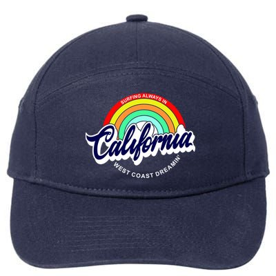 California West Coast Dreamin Retro Rainbow 7-Panel Snapback Hat