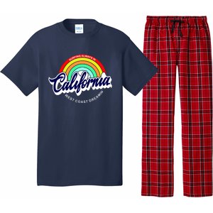 California West Coast Dreamin Retro Rainbow Pajama Set