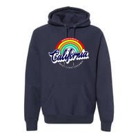 California West Coast Dreamin Retro Rainbow Premium Hoodie