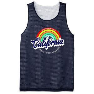 California West Coast Dreamin Retro Rainbow Mesh Reversible Basketball Jersey Tank