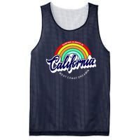 California West Coast Dreamin Retro Rainbow Mesh Reversible Basketball Jersey Tank