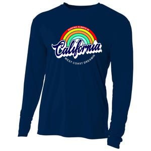 California West Coast Dreamin Retro Rainbow Cooling Performance Long Sleeve Crew