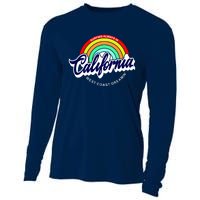 California West Coast Dreamin Retro Rainbow Cooling Performance Long Sleeve Crew