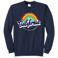 California West Coast Dreamin Retro Rainbow Tall Sweatshirt