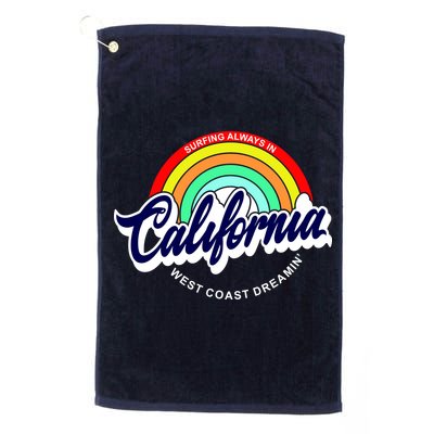 California West Coast Dreamin Retro Rainbow Golf Towel