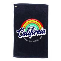 California West Coast Dreamin Retro Rainbow Golf Towel