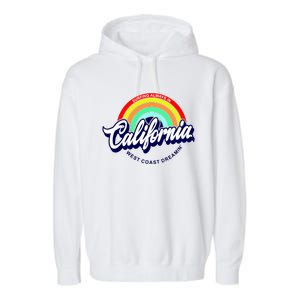 California West Coast Dreamin Retro Rainbow Garment-Dyed Fleece Hoodie