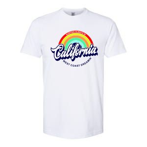 California West Coast Dreamin Retro Rainbow Softstyle CVC T-Shirt