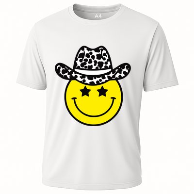 Cute Western Country Cowgirl Hat Star Yellow Smile Face Girl Performance Shirt