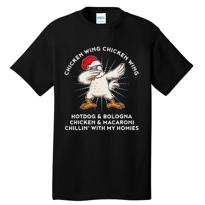 Chicken Wing Chicken Wing Song Lyric Hot Dog Bologna Tall T-Shirt