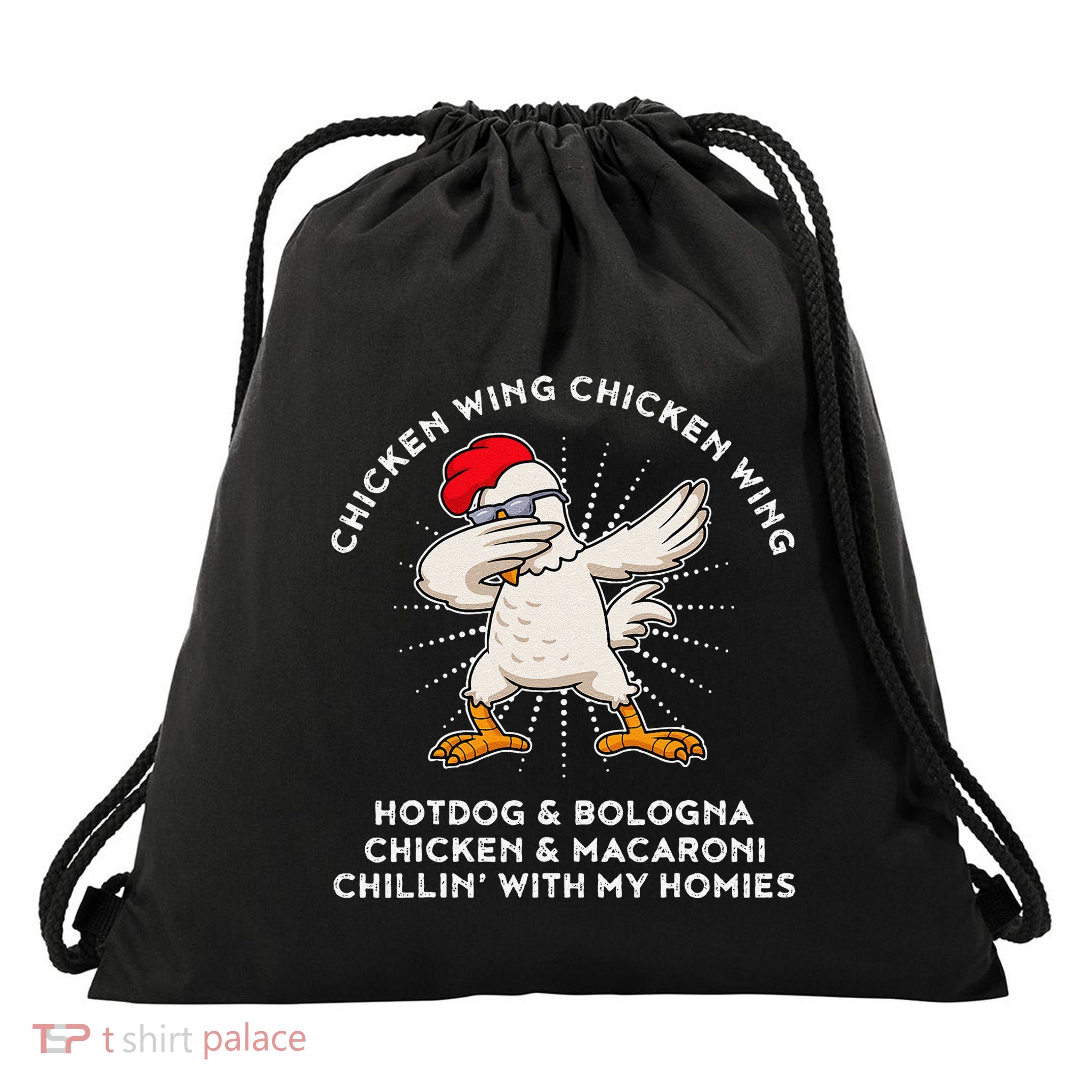 Chicken Wing Chicken Wing Song Lyric Hot Dog Bologna Drawstring Bag
