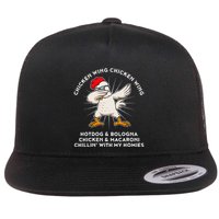 Chicken Wing Chicken Wing Song Lyric Hot Dog Bologna Flat Bill Trucker Hat