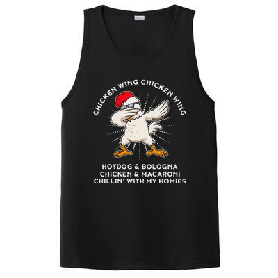 Chicken Wing Chicken Wing Song Lyric Hot Dog Bologna PosiCharge Competitor Tank