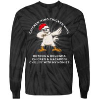 Chicken Wing Chicken Wing Song Lyric Hot Dog Bologna Tie-Dye Long Sleeve Shirt