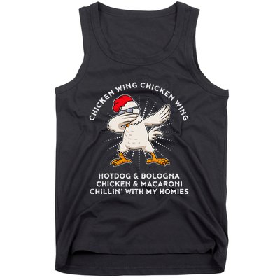 Chicken Wing Chicken Wing Song Lyric Hot Dog Bologna Tank Top