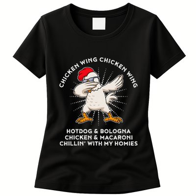 Chicken Wing Chicken Wing Song Lyric Hot Dog Bologna Womens T-Shirt