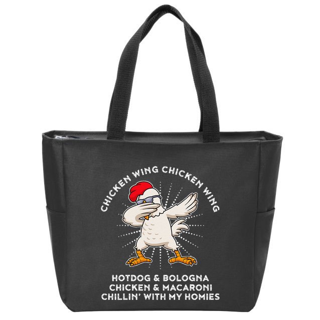 Chicken Wing Chicken Wing Song Lyric Hot Dog Bologna Zip Tote Bag