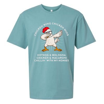 Chicken Wing Chicken Wing Song Lyric Hot Dog Bologna Sueded Cloud Jersey T-Shirt