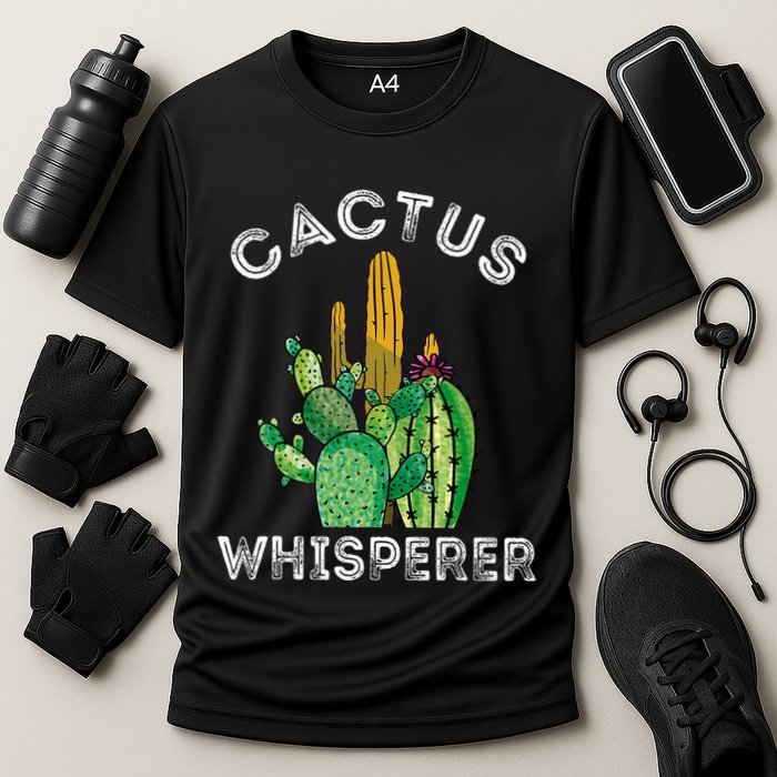 Cactus Whisperer Cacti Gardener Succulent Garden Plants Cooling Performance Crew T-Shirt