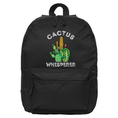 Cactus Whisperer Cacti Gardener Succulent Garden Plants 16 in Basic Backpack