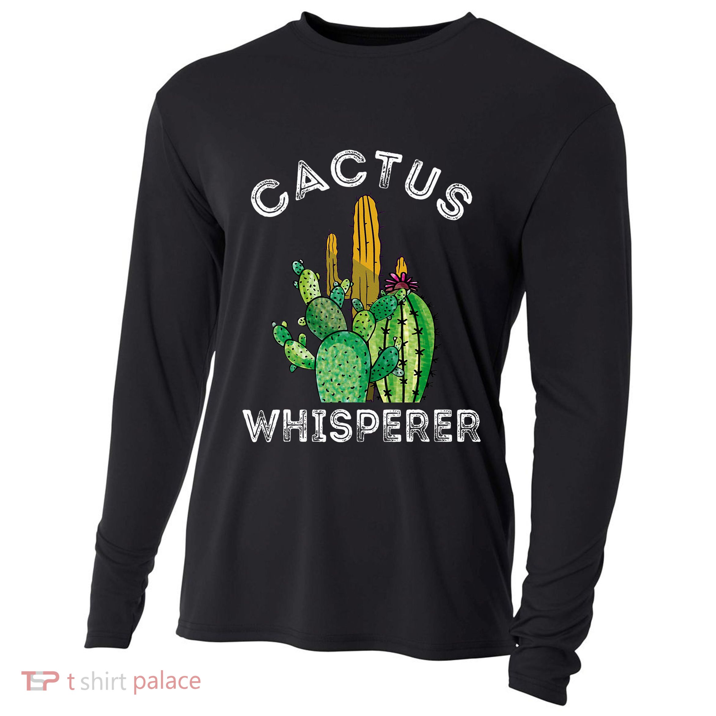 Cactus Whisperer Cacti Gardener Succulent Garden Plants Cooling Performance Long Sleeve Crew