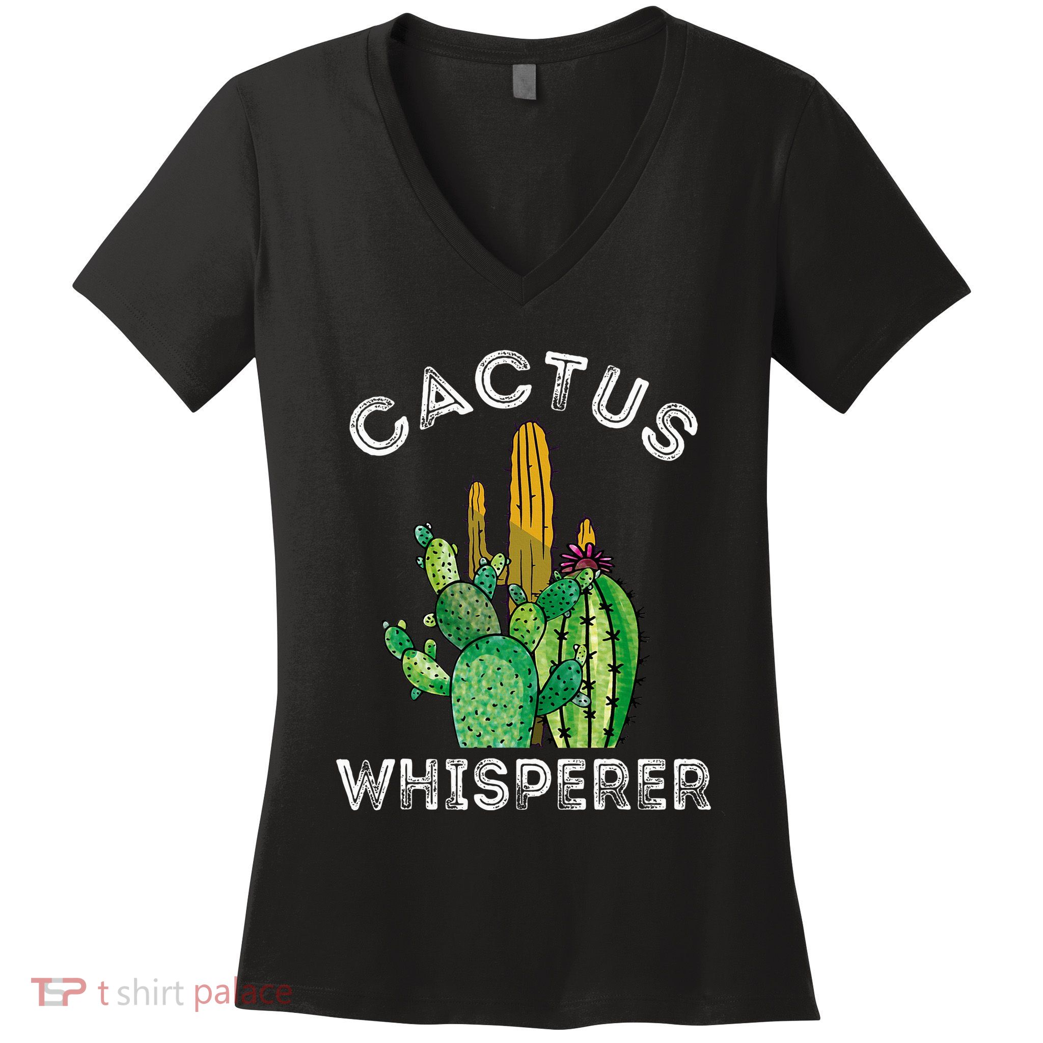 Cactus Whisperer Cacti Gardener Succulent Garden Plants Women's V-Neck T-Shirt
