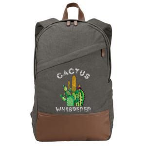 Cactus Whisperer Cacti Gardener Succulent Garden Plants Cotton Canvas Backpack