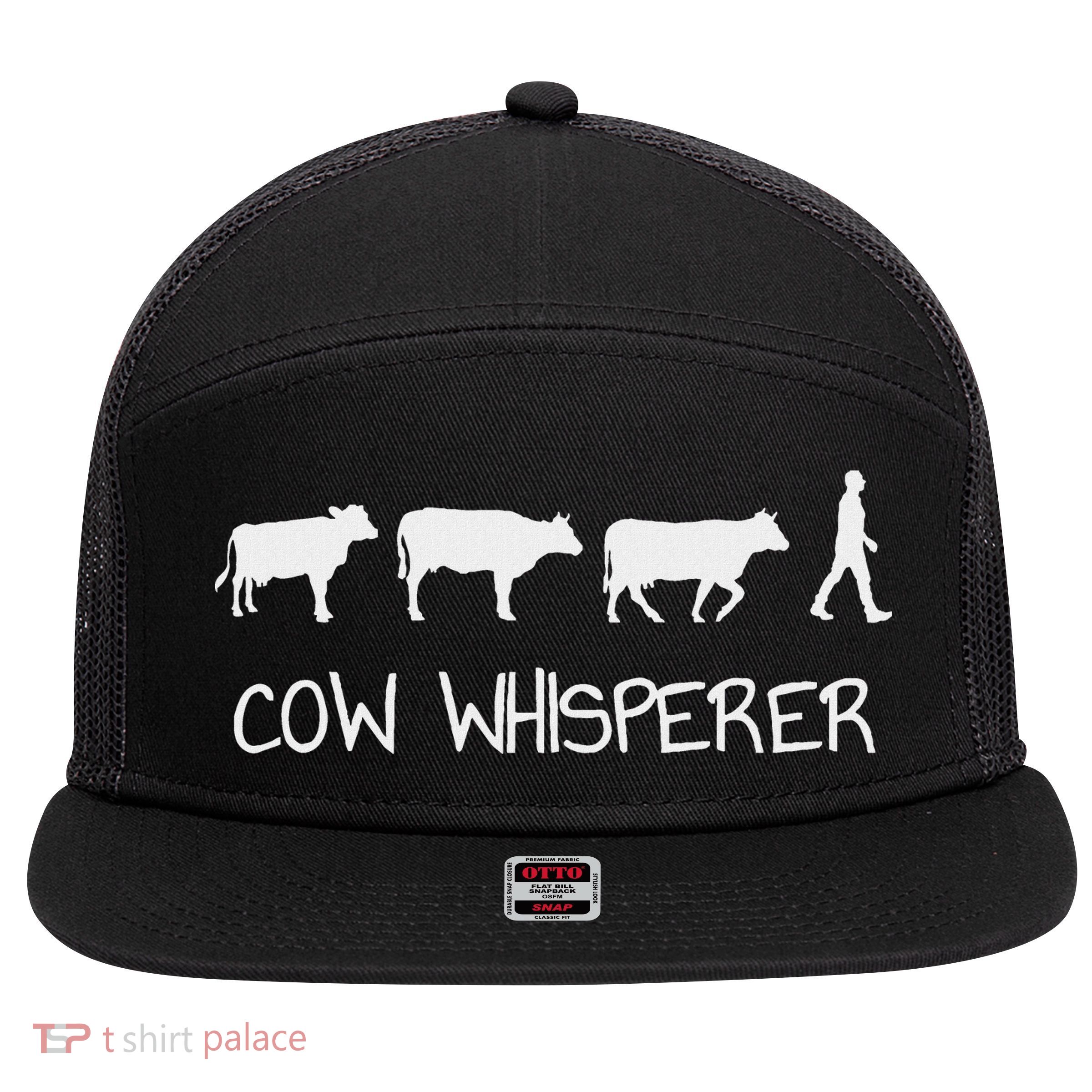 Cow Whisperer 7 Panel Mesh Trucker Snapback Hat